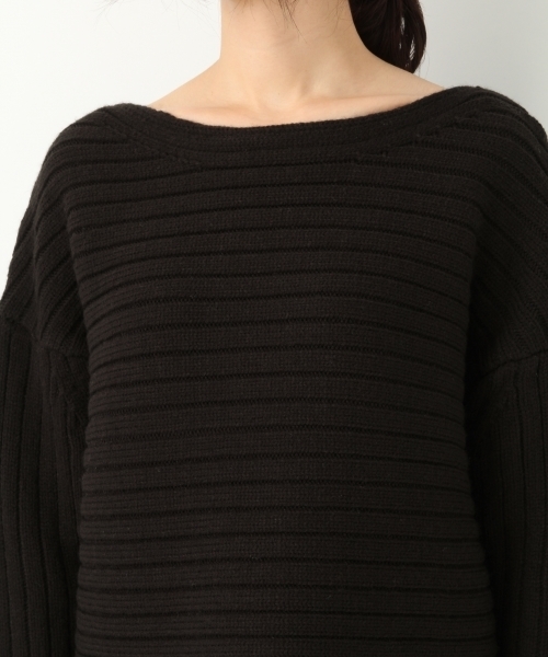 A part by（アパートバイ）の「3GAWワイドリブニットBN/PO 773016 （ニット/セーター・レディース・ブラック/オフホワイト/オレンジ・FREE）」の12枚目の写真