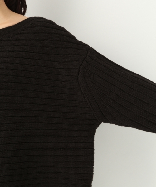 A part by（アパートバイ）の「3GAWワイドリブニットBN/PO 773016 （ニット/セーター・レディース・ブラック/オフホワイト/オレンジ・FREE）」の14枚目の写真