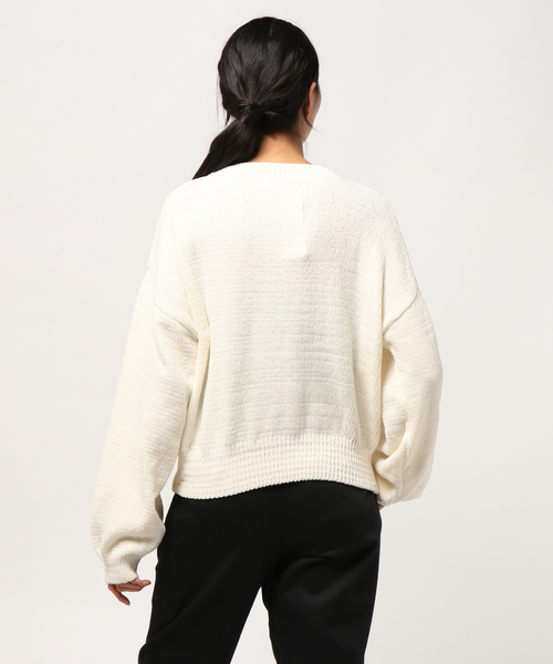 earth music&ecology（アースミュージックアンドエコロジー）の「・ポップコーンモールニットプルオーバー（ニット/セーター・レディース・アイボリー/ライトグレー/ブラック/ラベンダー・FREE）」の6枚目の写真