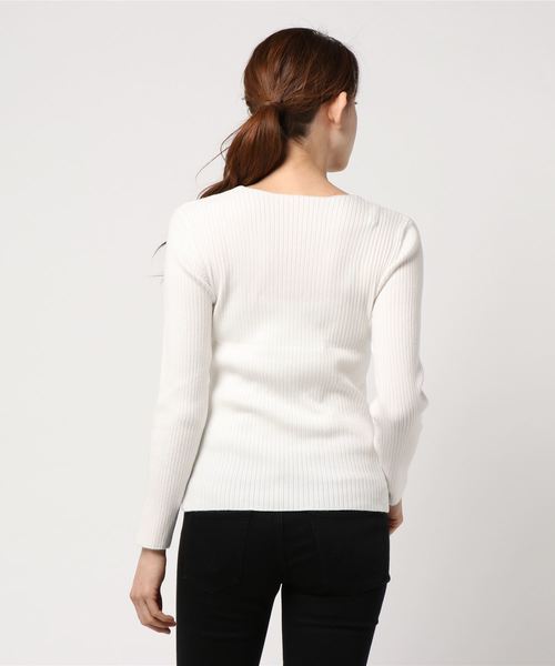 ♢美品♢ RIVE DROITE リヴドロワ Vネックニット ゆったり ベージュ 長めの毛足が魅力】シャギーVネックニット | RIVE DROITE