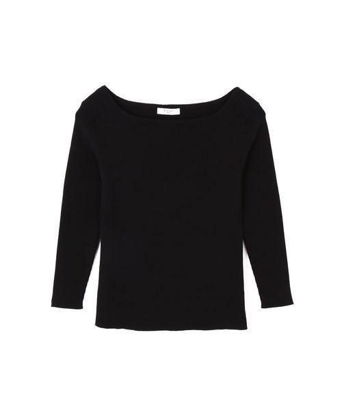 NATURAL BEAUTY BASIC（ナチュラルビューティーベーシック）の「◆ファインゲージリブ七分袖ニット（ニット/セーター・レディース・ブラック/ネイビー/ブルー/ホワイト系その他/グレー/レッド・MEDIUM）」の15枚目の写真