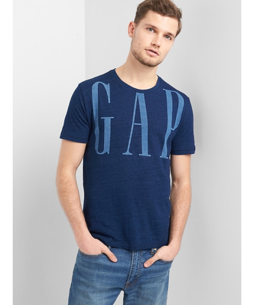 GAP(ギャップ)の「ロゴ半袖Tシャツ(Tシャツ/カットソー・メンズ・ダークインディゴブルー/オフホワイト・XS/L/XL/S/M)」の1枚目の写真