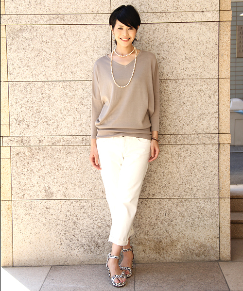 UNITED ARROWS（ユナイテッドアローズ）の「UA×YANUK WHITE クロップド パンツ†（デニムパンツ・レディース・ホワイト・36/38/40/34）」の7枚目の写真