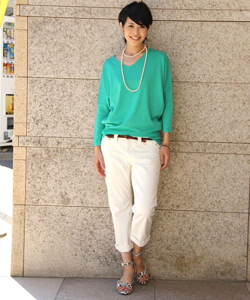 UNITED ARROWS（ユナイテッドアローズ）の「UA×YANUK WHITE クロップド パンツ†（デニムパンツ・レディース・ホワイト・36/38/40/34）」の8枚目の写真