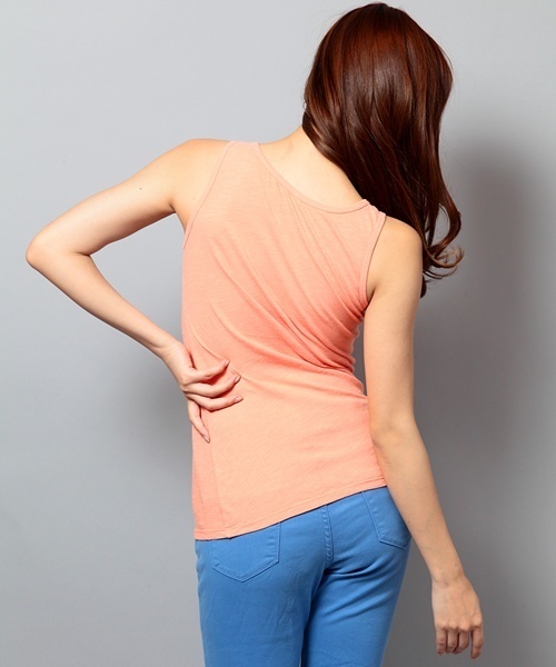 WEGO（ウィゴー）の「WEGO/カラータンクトップ（タンクトップ・レディース・ブラック/杢グレー/ライム/ブルー/ピンク/オレンジ/ライトパープル・FREE）」の9枚目の写真