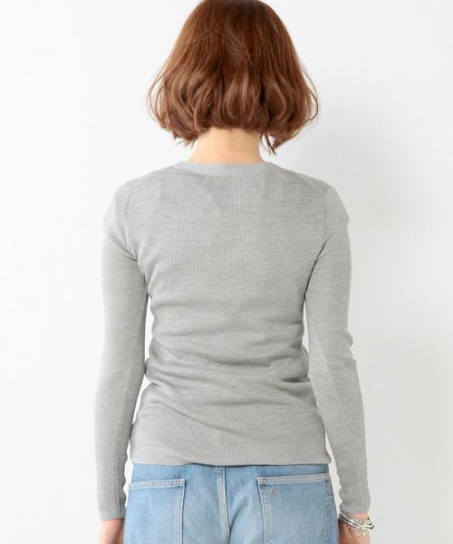 UNITED ARROWS（ユナイテッドアローズ）の「○UAB シルクリブVネック カーディガン◆（カーディガン/ボレロ・レディース・ホワイト/ブラック/ライトグレー/ベージュ/ネイビー/ワインレッド/ピンク/その他1/ライトピンク/その他4/その他5・38/40）」の12枚目の写真