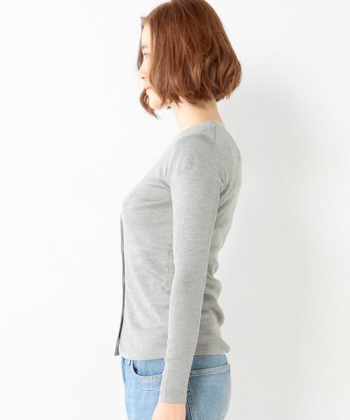 UNITED ARROWS（ユナイテッドアローズ）の「○UAB シルクリブVネック カーディガン◆（カーディガン/ボレロ・レディース・ホワイト/ブラック/ライトグレー/ベージュ/ネイビー/ワインレッド/ピンク/その他1/ライトピンク/その他4/その他5・38/40）」の14枚目の写真