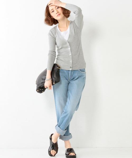 UNITED ARROWS（ユナイテッドアローズ）の「○UAB シルクリブVネック カーディガン◆（カーディガン/ボレロ・レディース・ホワイト/ブラック/ライトグレー/ベージュ/ネイビー/ワインレッド/ピンク/その他1/ライトピンク/その他4/その他5・38/40）」の15枚目の写真
