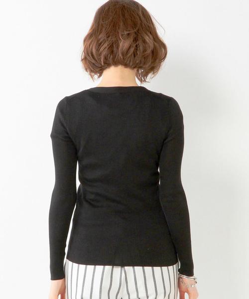 UNITED ARROWS（ユナイテッドアローズ）の「○UAB シルクリブVネック カーディガン◆（カーディガン/ボレロ・レディース・ホワイト/ブラック/ライトグレー/ベージュ/ネイビー/ワインレッド/ピンク/その他1/ライトピンク/その他4/その他5・38/40）」の20枚目の写真
