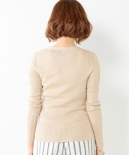 UNITED ARROWS（ユナイテッドアローズ）の「○UAB シルクリブVネック カーディガン◆（カーディガン/ボレロ・レディース・ホワイト/ブラック/ライトグレー/ベージュ/ネイビー/ワインレッド/ピンク/その他1/ライトピンク/その他4/その他5・38/40）」の21枚目の写真