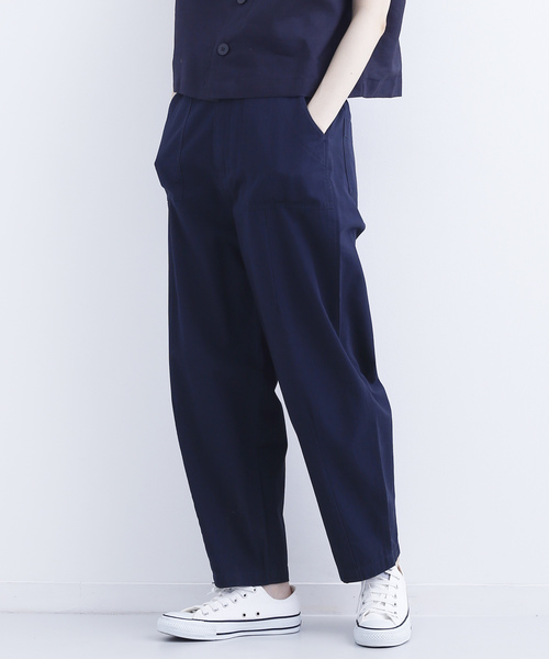 MERLOT（メルロー）の「コットンツイルミリタリーパンツ003-7527（カーゴパンツ・レディース・ベージュ/ピンク/カーキ/ネイビー/ブラック・FREE）」の4枚目の写真