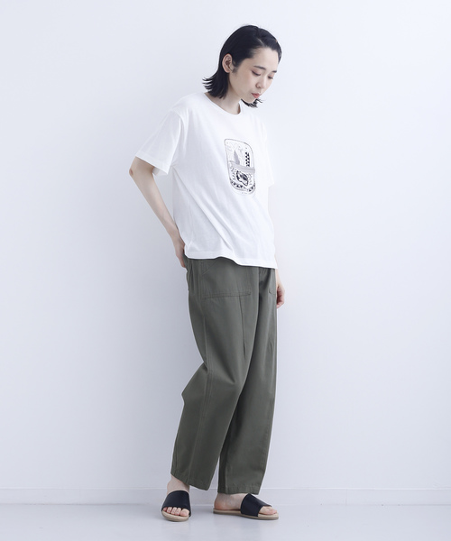 MERLOT（メルロー）の「コットンツイルミリタリーパンツ003-7527（カーゴパンツ・レディース・ベージュ/ピンク/カーキ/ネイビー/ブラック・FREE）」の18枚目の写真