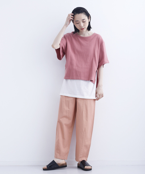 MERLOT（メルロー）の「コットンツイルミリタリーパンツ003-7527（カーゴパンツ・レディース・ベージュ/ピンク/カーキ/ネイビー/ブラック・FREE）」の8枚目の写真