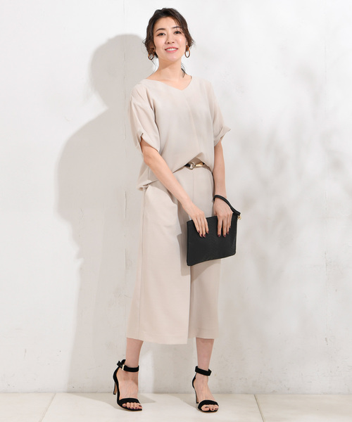 RIVE DROITE（リヴドロワ）の「麻調合繊Vネックブラウス（シャツ/ブラウス・レディース・ライトブルー/ベージュ/ネイビー/グリーン・FREE）」の15枚目の写真