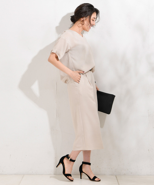 RIVE DROITE（リヴドロワ）の「麻調合繊Vネックブラウス（シャツ/ブラウス・レディース・ライトブルー/ベージュ/ネイビー/グリーン・FREE）」の9枚目の写真