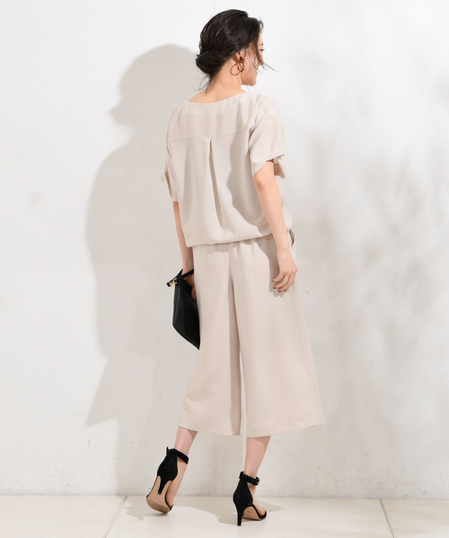 RIVE DROITE（リヴドロワ）の「麻調合繊Vネックブラウス（シャツ/ブラウス・レディース・ライトブルー/ベージュ/ネイビー/グリーン・FREE）」の14枚目の写真