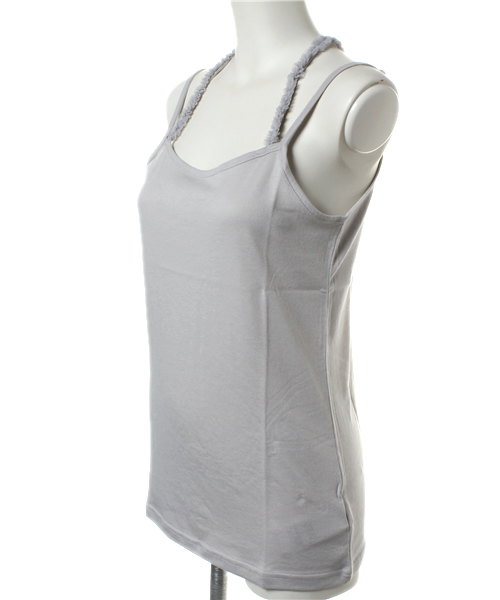 earth music&ecology（アースミュージックアンドエコロジー）の「Holter Frill/CM（キャミソール・レディース・ライトピンク/ライトイエロー/ミント/ライトグレー/オフホワイト/ネイビー・MEDIUM/SMALL）」の7枚目の写真