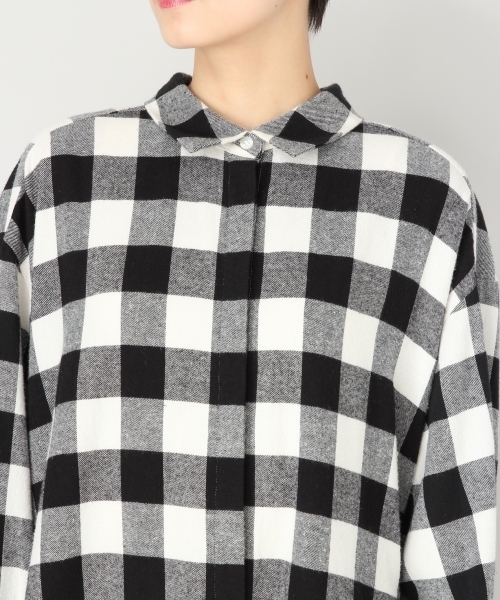 LOWRYS FARM(ローリーズファーム)の「バッファローチェックシャツワンピース 805939(シャツワンピース・レディース・オフホワイト/ブルー/ブルー系その他・FREE)」の8枚目の写真