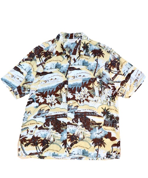 TOWN CRAFT/タウンクラフト LEAF PRINTED OPEN SHIRTS TOWN CRAFT/タウンクラフト LEAF PRINTED OPEN SHIRTS