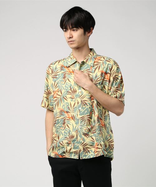 TOWN CRAFT/タウンクラフト LEAF PRINTED OPEN SHIRTS TOWN CRAFT/タウンクラフト LEAF PRINTED OPEN SHIRTS