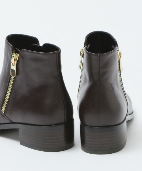 PICHE ABAHOUSE（ピシェ アバハウス）の「【晴雨兼用】Wジップショートブーツ（ブーツ・レディース・ブラック/グレー/ダークブラウン・34/35/36/37/38/39/40）」の15枚目の写真