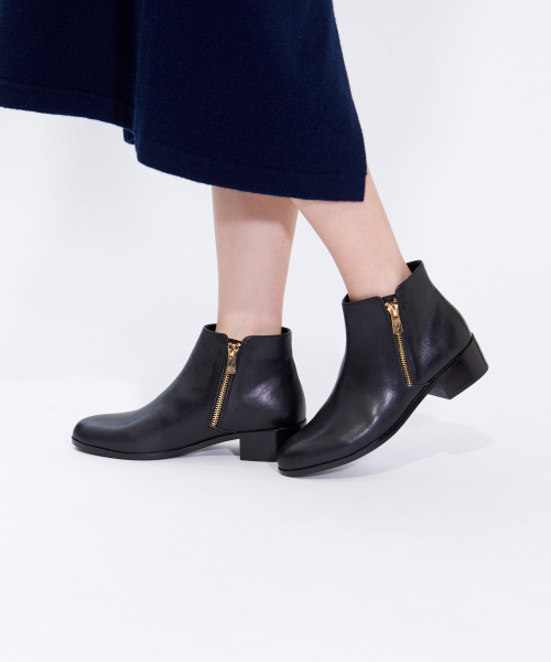 PICHE ABAHOUSE（ピシェ アバハウス）の「【晴雨兼用】Wジップショートブーツ（ブーツ・レディース・ブラック/グレー/ダークブラウン・34/35/36/37/38/39/40）」の8枚目の写真