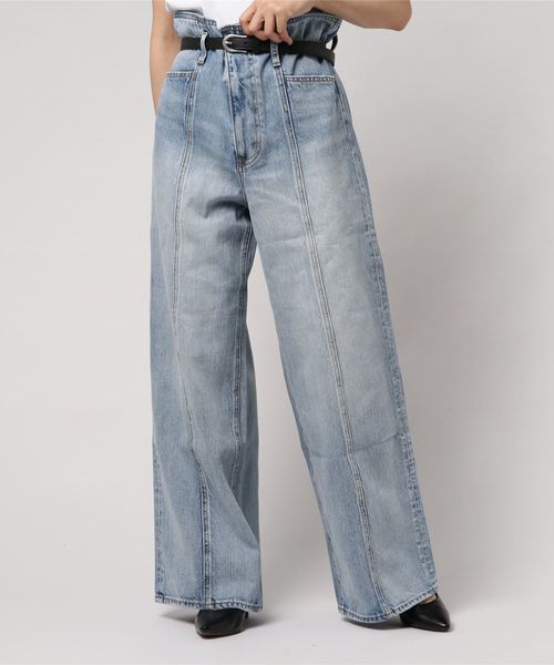 MOUSSY（マウジー）の「HI WAIST STRAIGHT（デニムパンツ・レディース・ライトブルー・2/1/0）」の4枚目の写真