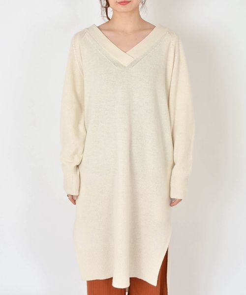 SHIPS（シップス）の「ADAWAS:カシミヤブレンドワンピース  