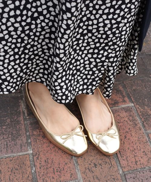 SHIPS（シップス）の「メタリックバレエシューズ（バレエシューズ・レディース・ブラック/ブラウン/シルバー/ゴールド・40/35/45/30/25/50/20）」の4枚目の写真