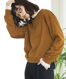 WEGO | WEGO/レースフリルスウェット(スウェット)