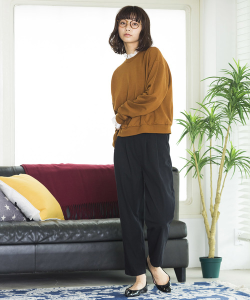 WEGO（ウィゴー）の「WEGO/レースフリルスウェット（スウェット・レディース・ブラック/ダークグリーン/ピンク/杢グレー/キャメル/パープル・FREE）」の19枚目の写真