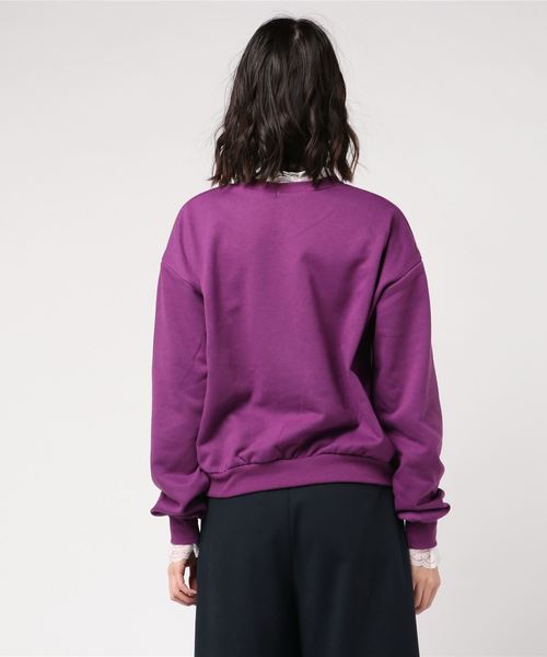 WEGO（ウィゴー）の「WEGO/レースフリルスウェット（スウェット・レディース・ブラック/ダークグリーン/ピンク/杢グレー/キャメル/パープル・FREE）」の8枚目の写真