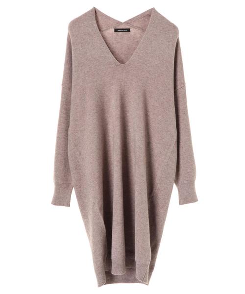 AMERICAN HOLIC(アメリカンホリック)の「・抜け衿ニットチュニック *(チュニック・レディース・チャコールグレー/ブラック/ベージュ/グリーン・FREE)」の11枚目の写真