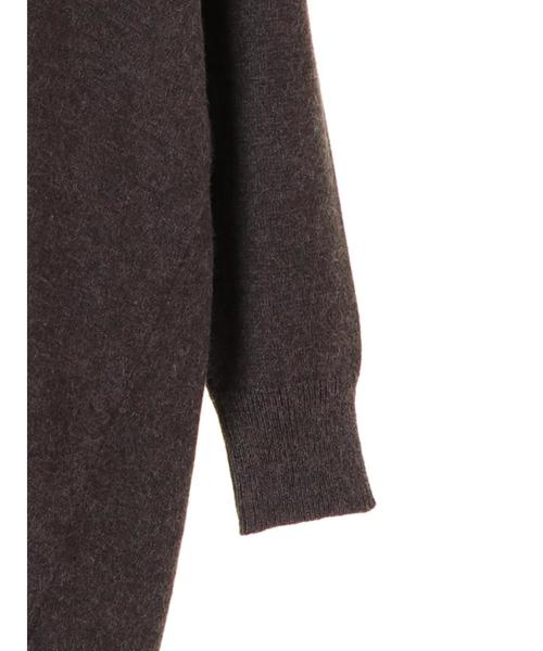 AMERICAN HOLIC(アメリカンホリック)の「・抜け衿ニットチュニック *(チュニック・レディース・チャコールグレー/ブラック/ベージュ/グリーン・FREE)」の7枚目の写真