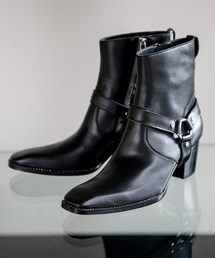 Buffalo Bobs | ZIGGY-SMOOTH W/RHINESTONE(ジギースムース ラインストーン）カウレザー ラインストーン ヒールブーツ(ブーツ)