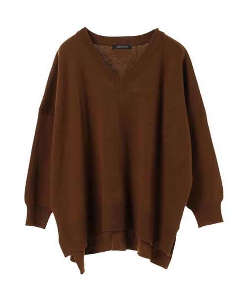 AMERICAN HOLIC(アメリカンホリック)の「・接結BASIC Vネックプルオーバー*(ニット/セーター・レディース・カーキ/オフホワイト/レッド系その他5/キャメル/ブラウン/ブルー/ブラック/ネイビー・FREE)」の19枚目の写真