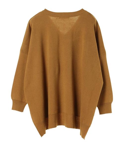 AMERICAN HOLIC(アメリカンホリック)の「・接結BASIC Vネックプルオーバー*(ニット/セーター・レディース・カーキ/オフホワイト/レッド系その他5/キャメル/ブラウン/ブルー/ブラック/ネイビー・FREE)」の12枚目の写真