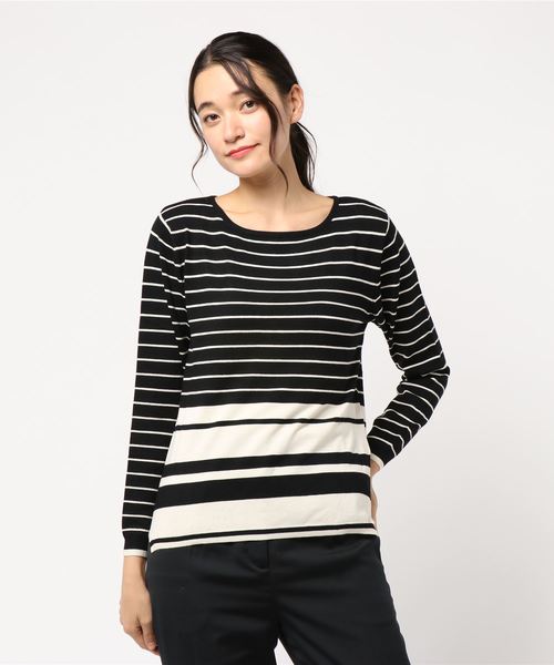 AMERICAN HOLIC(アメリカンホリック)の「ボートネックプルオーバー *(ニット/セーター・レディース・ブラック/ネイビー/オフホワイト/カーキ/杢グレー/その他7/ホワイト系その他4/ブルー系その他2・M/L)」の8枚目の写真