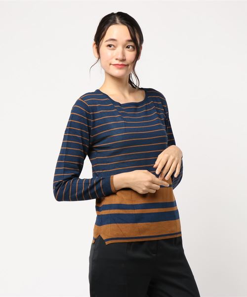 AMERICAN HOLIC(アメリカンホリック)の「ボートネックプルオーバー *(ニット/セーター・レディース・ブラック/ネイビー/オフホワイト/カーキ/杢グレー/その他7/ホワイト系その他4/ブルー系その他2・M/L)」の7枚目の写真