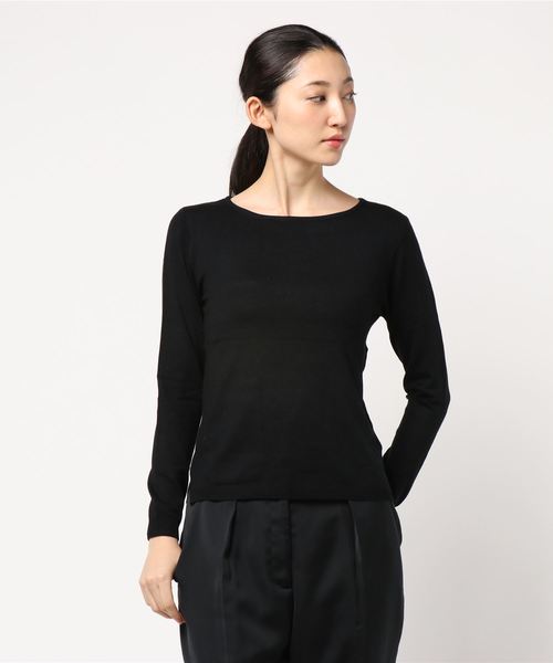 AMERICAN HOLIC(アメリカンホリック)の「ボートネックプルオーバー *(ニット/セーター・レディース・ブラック/ネイビー/オフホワイト/カーキ/杢グレー/その他7/ホワイト系その他4/ブルー系その他2・M/L)」の3枚目の写真