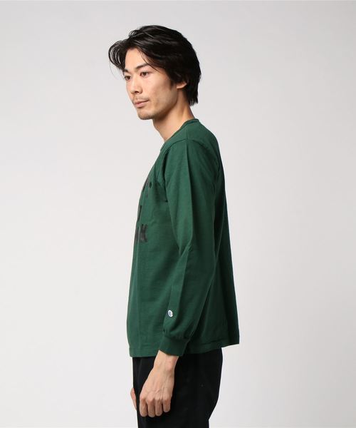 Champion(チャンピオン)の「【Champion/チャンピオン】メンズ Tシャツ ロングスリーブTシャツ(Tシャツ/カットソー・メンズ・グレー/ブラック/ネイビー/オフホワイト/ダークグリーン・LARGE/MEDIUM/X-LARGE)」の6枚目の写真