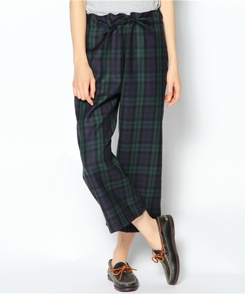 BEAMS BOY（ビームスボーイ）の「□BEAMS BOY / タータンチェックイージーパンツ **（その他パンツ・レディース・グレー/グリーン/ライトブルー/ネイビー・ONE SIZE）」の8枚目の写真