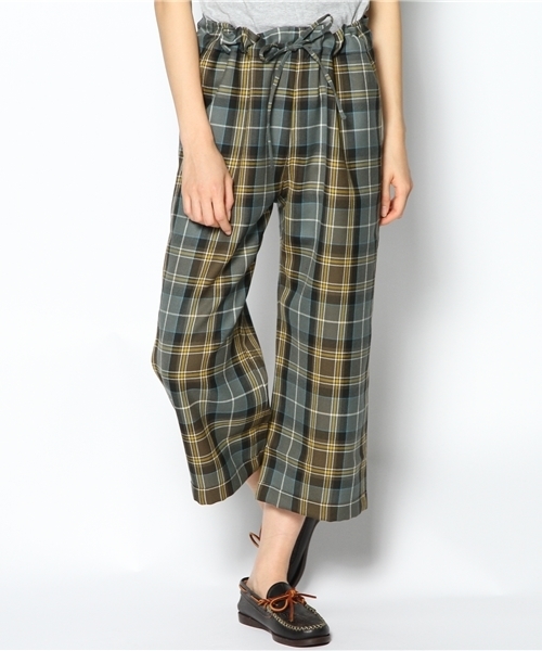 BEAMS BOY（ビームスボーイ）の「□BEAMS BOY / タータンチェックイージーパンツ **（その他パンツ・レディース・グレー/グリーン/ライトブルー/ネイビー・ONE SIZE）」の9枚目の写真