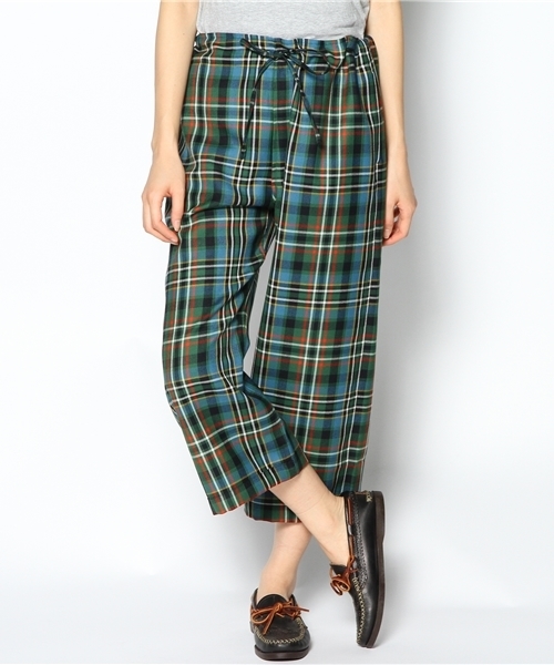 BEAMS BOY（ビームスボーイ）の「□BEAMS BOY / タータンチェックイージーパンツ **（その他パンツ・レディース・グレー/グリーン/ライトブルー/ネイビー・ONE SIZE）」の10枚目の写真