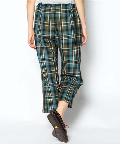 BEAMS BOY（ビームスボーイ）の「□BEAMS BOY / タータンチェックイージーパンツ **（その他パンツ・レディース・グレー/グリーン/ライトブルー/ネイビー・ONE SIZE）」の6枚目の写真