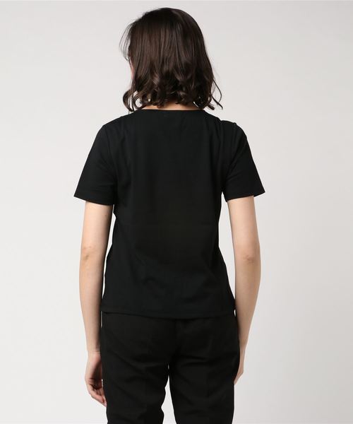 A/C DESIGN BY ALPHA CUBIC（エーシーデザインバイアルファキュービック）の「◇カタログ掲載◇刺しゅうプルオーバー（Tシャツ/カットソー・レディース・オフホワイト/ネイビー/サックスブルー/ブラック・M size/L size）」の12枚目の写真