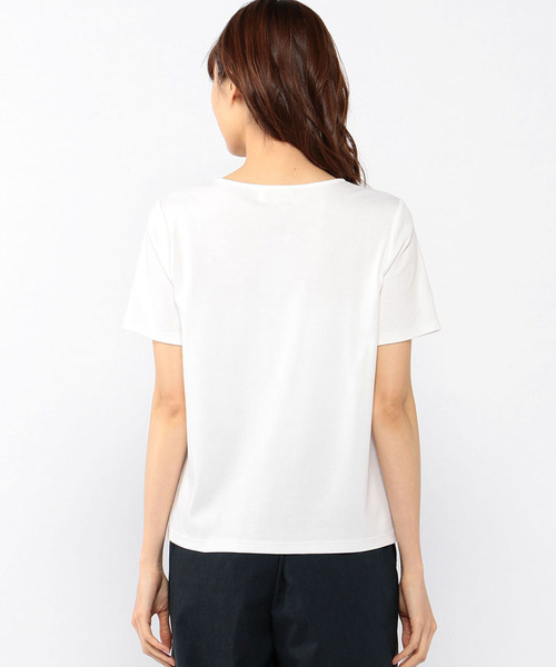 A/C DESIGN BY ALPHA CUBIC（エーシーデザインバイアルファキュービック）の「◇カタログ掲載◇刺しゅうプルオーバー（Tシャツ/カットソー・レディース・オフホワイト/ネイビー/サックスブルー/ブラック・M size/L size）」の11枚目の写真