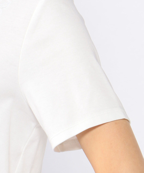 A/C DESIGN BY ALPHA CUBIC（エーシーデザインバイアルファキュービック）の「◇カタログ掲載◇刺しゅうプルオーバー（Tシャツ/カットソー・レディース・オフホワイト/ネイビー/サックスブルー/ブラック・M size/L size）」の9枚目の写真