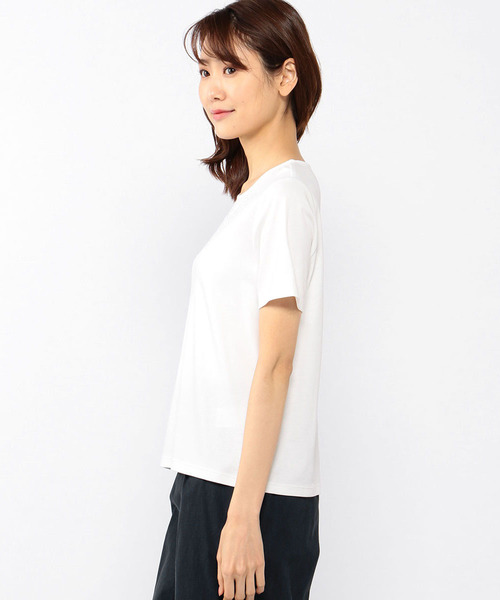 A/C DESIGN BY ALPHA CUBIC（エーシーデザインバイアルファキュービック）の「◇カタログ掲載◇刺しゅうプルオーバー（Tシャツ/カットソー・レディース・オフホワイト/ネイビー/サックスブルー/ブラック・M size/L size）」の6枚目の写真