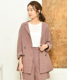 DouDou | 麻テーラードジャケット(テーラードジャケット)